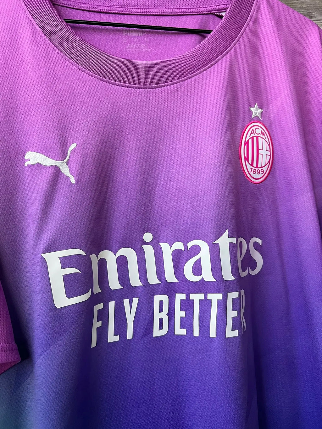 Puma AC Milan 2023/24 Third Jersey – #10 – Purple/Multicolor — detail