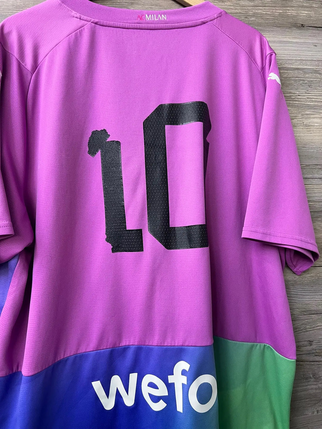 Puma AC Milan 2023/24 Third Jersey – #10 – Purple/Multicolor — detail