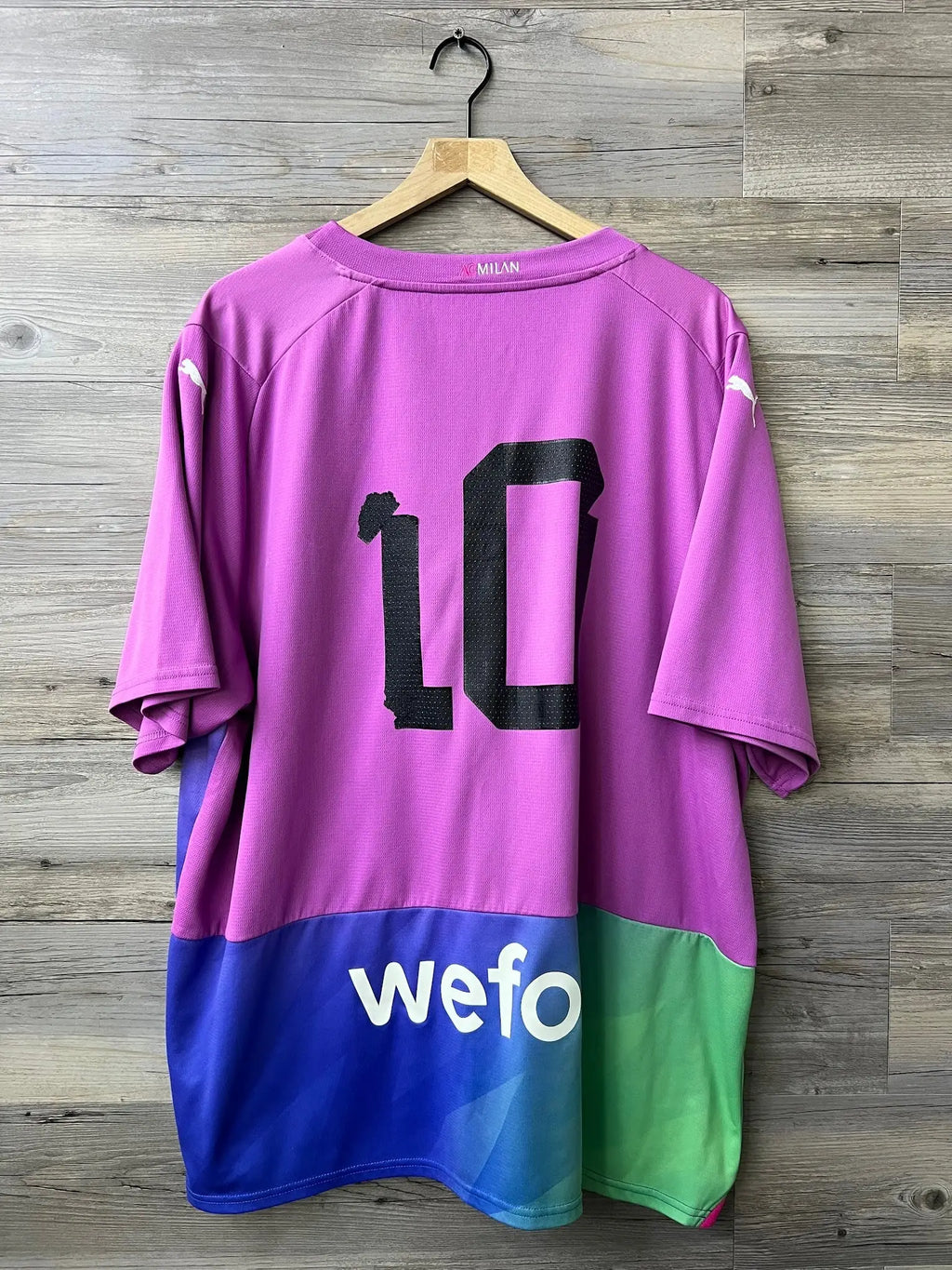 Puma AC Milan 2023/24 Third Jersey – #10 – Purple/Multicolor — back