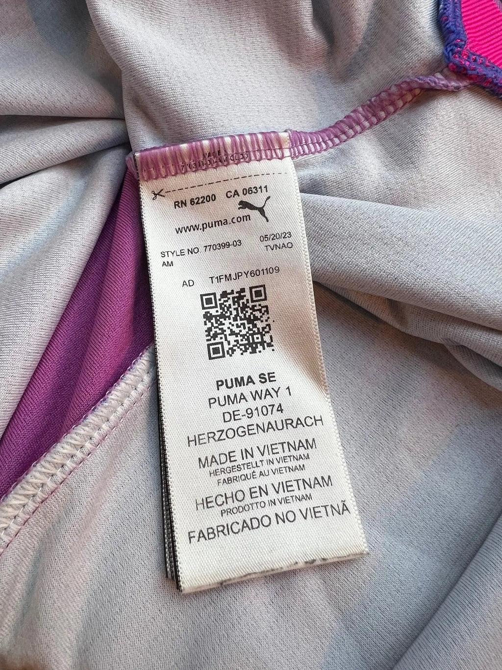 Puma AC Milan 2023/24 Third Jersey – #10 – Purple/Multicolor — product code label