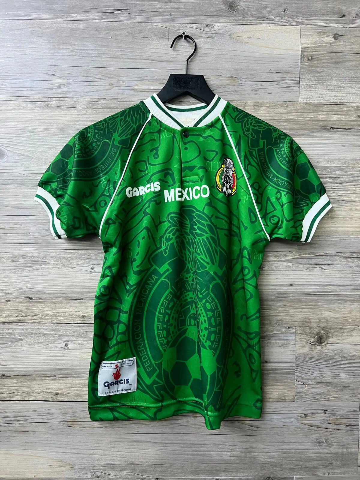 Garcis Mexico 1999 Home Jersey – Cuauhtémoc Blanco #10 – Green – Kids L — front