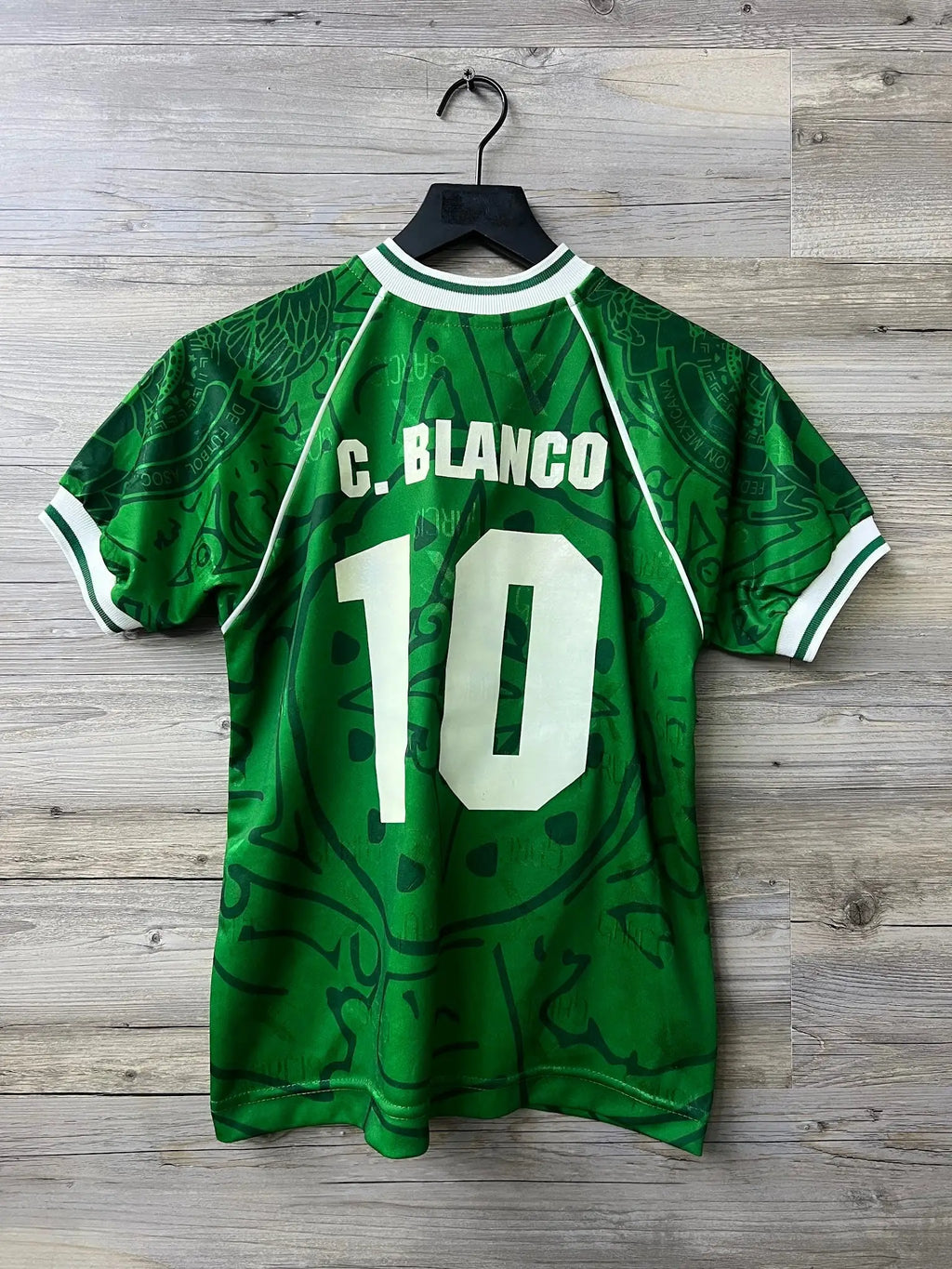 Garcis Mexico 1999 Home Jersey – Cuauhtémoc Blanco #10 – Green – Kids L — back