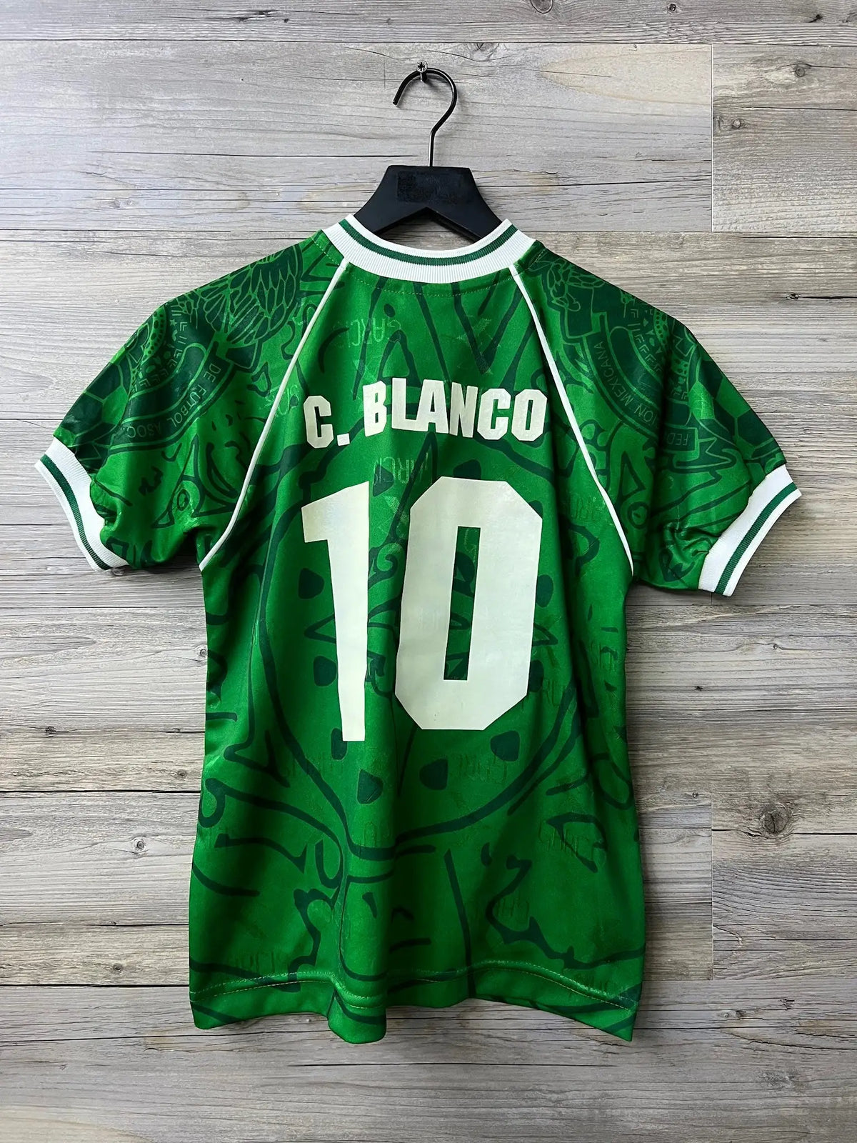 Garcis Mexico 1999 Home Jersey – Cuauhtémoc Blanco #10 – Green – Kids L — back