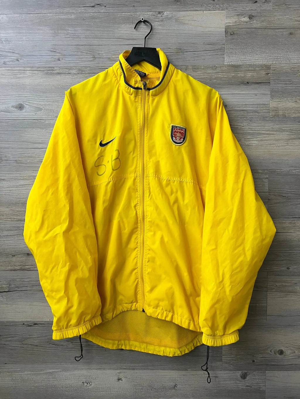 Nike Arsenal 1998/99 Windbreaker – Yellow/Black — front