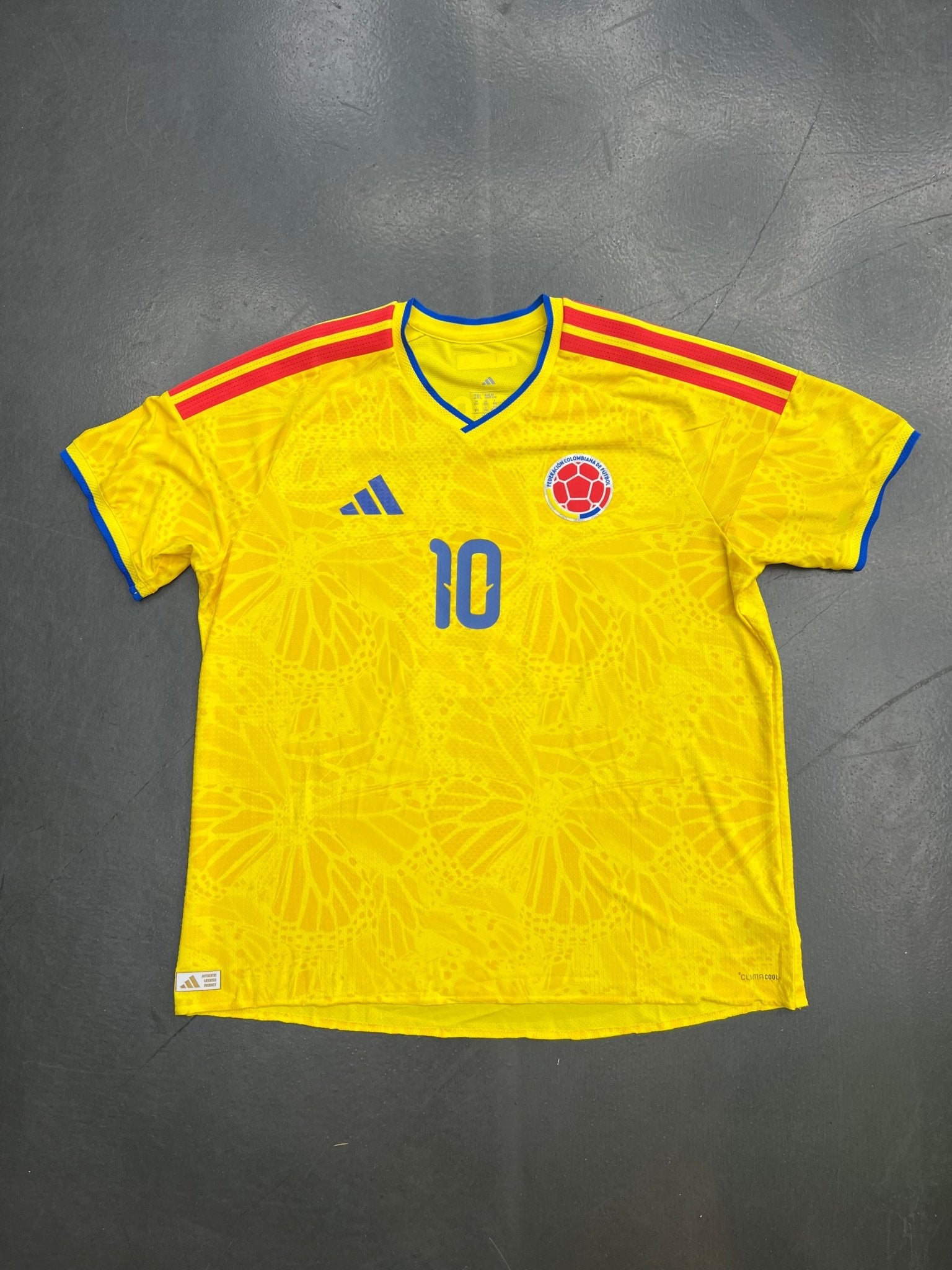 Adidas Colombia 2026 World Cup Home Authentic Jersey – James Rodríguez 10 - STA Apparel - Colombia