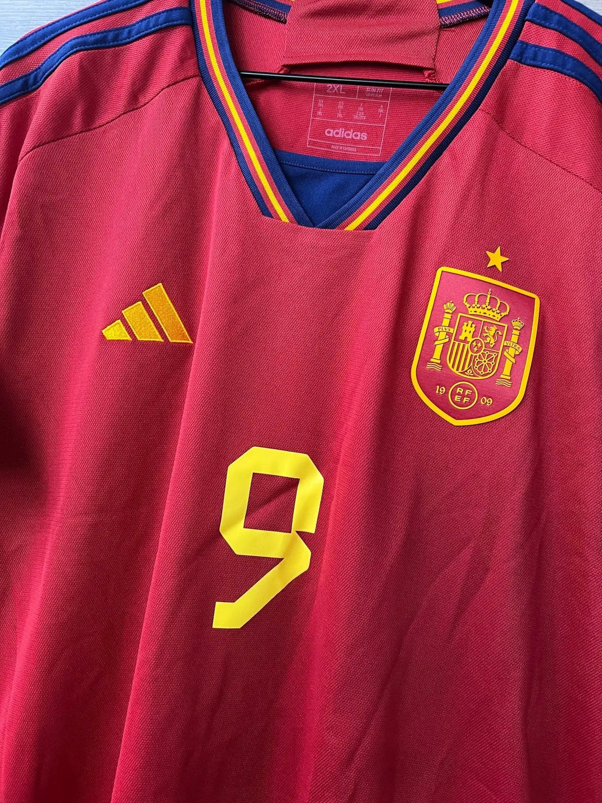 Adidas Spain 2022 World Cup Home Jersey – Gavi #9 - STA Apparel - Spain