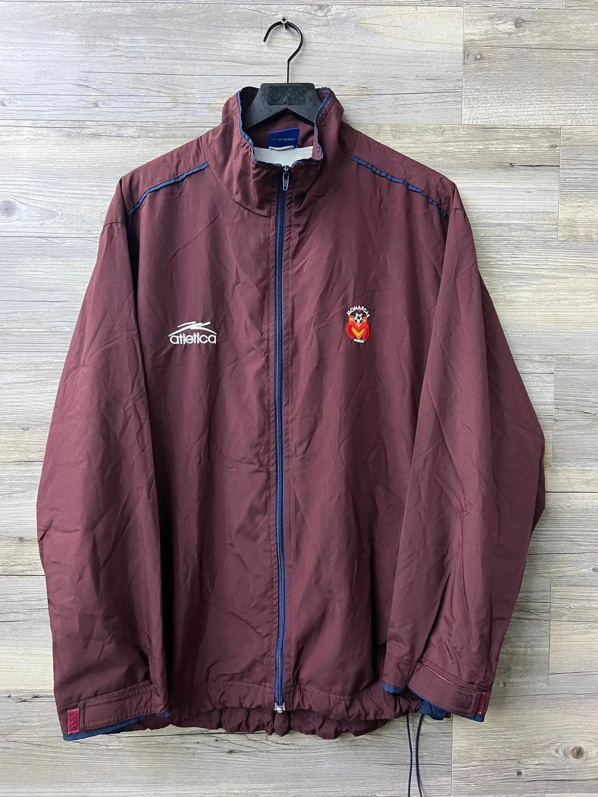 Atlética Monarcas Morelia 2002 Burgundy Full-Zip Windbreaker Jacket - STA Apparel - Monarcas morella