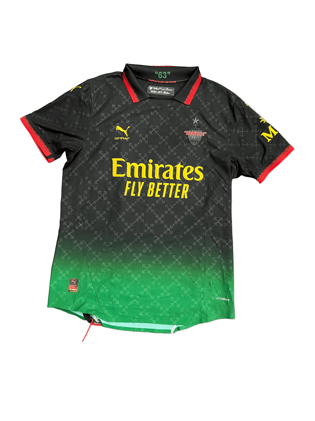 BLACK JERSEY PUMA X AC MILAN X OFF - WHITE™ 2024/25 - STA Apparel - 