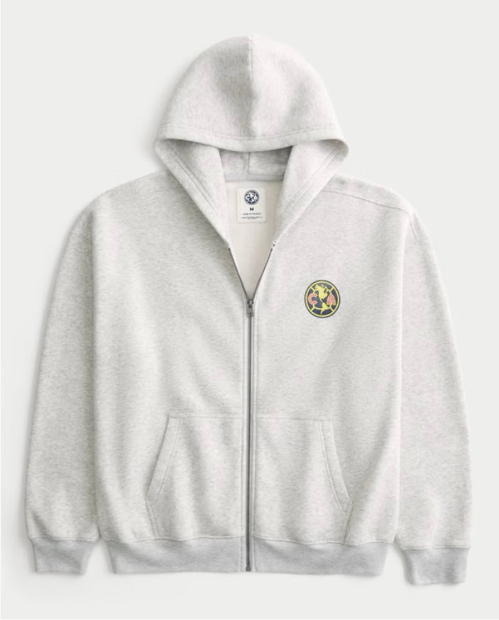 Boxy Zip - Up Club América Las Águilas Graphic Hoodie - STA Apparel - America