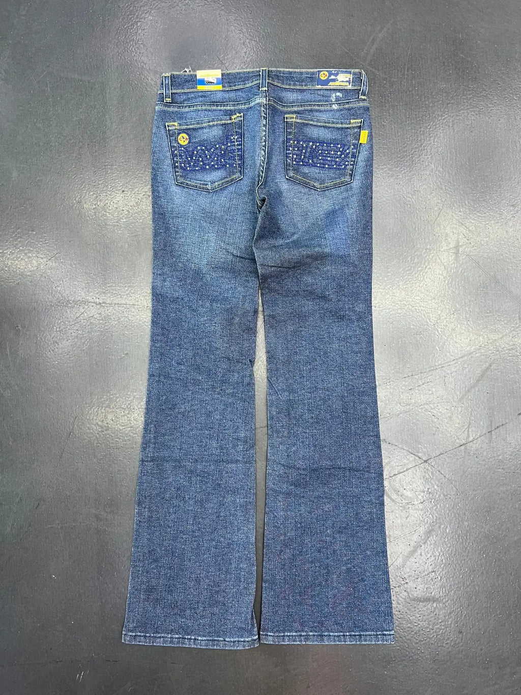 Club América Vintage Y2K Liga MX Rhinestone Denim Jeans – Light Wash - STA Apparel - America