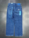 Club Cruz Azul Vintage Y2K Liga MX Denim Jeans – Crest Pocket Dark Wash - STA Apparel - Cruz azul