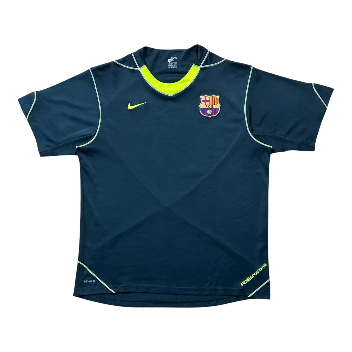 Nike – FC Barcelona – NikeFIT Training Shirt – Navy/Volt - STA Apparel - Barcelona