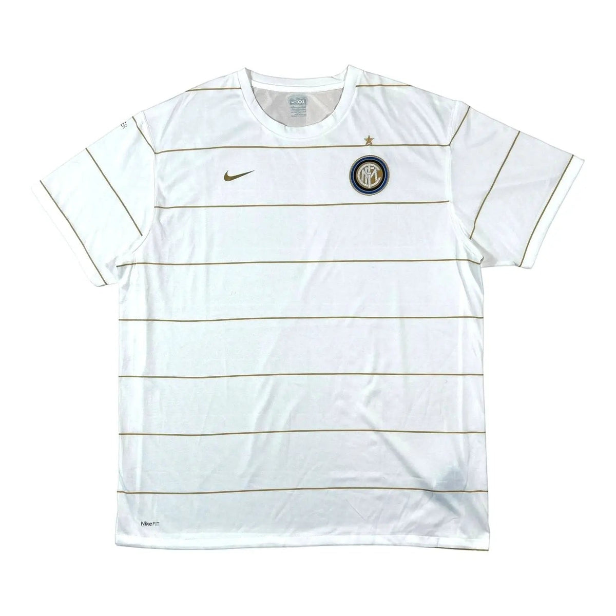 Nike – Inter Milan – 2008–09 – Training Shirt – White/Gold - STA Apparel - Inter Milan