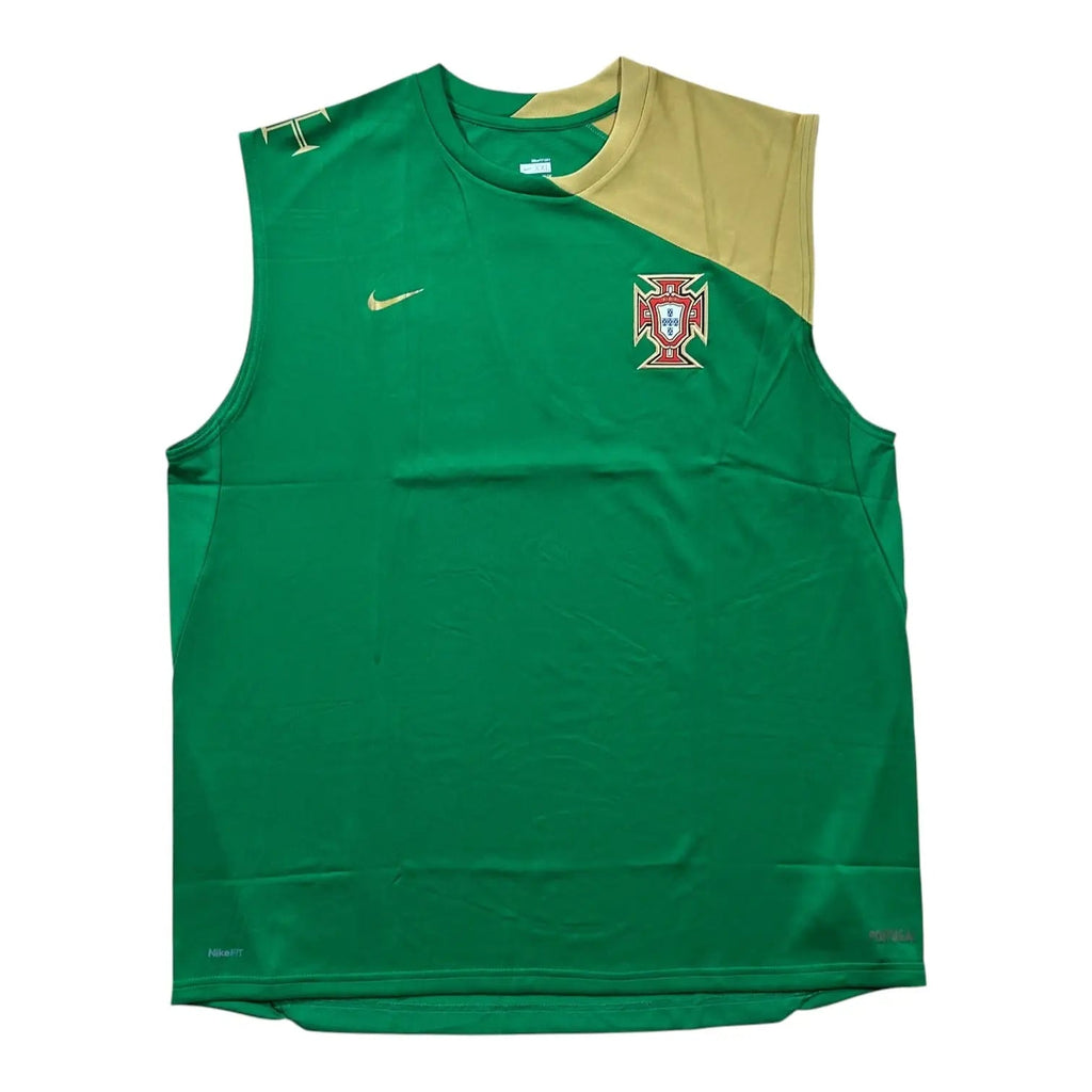 Nike – Portugal – 2009–10 – Sleeveless Training Top – Green/Gold - STA Apparel - Portugal