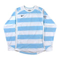 Nike – Striped Long Sleeve Football Shirt – White/Blue - STA Apparel - Football Apparel