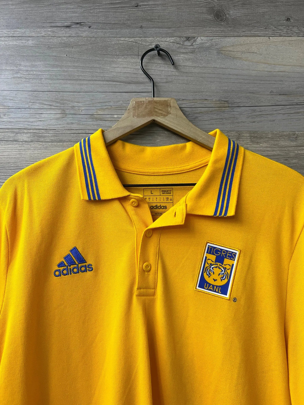 Adidas Tigres UANL Yellow Polo — additional garment detail photo