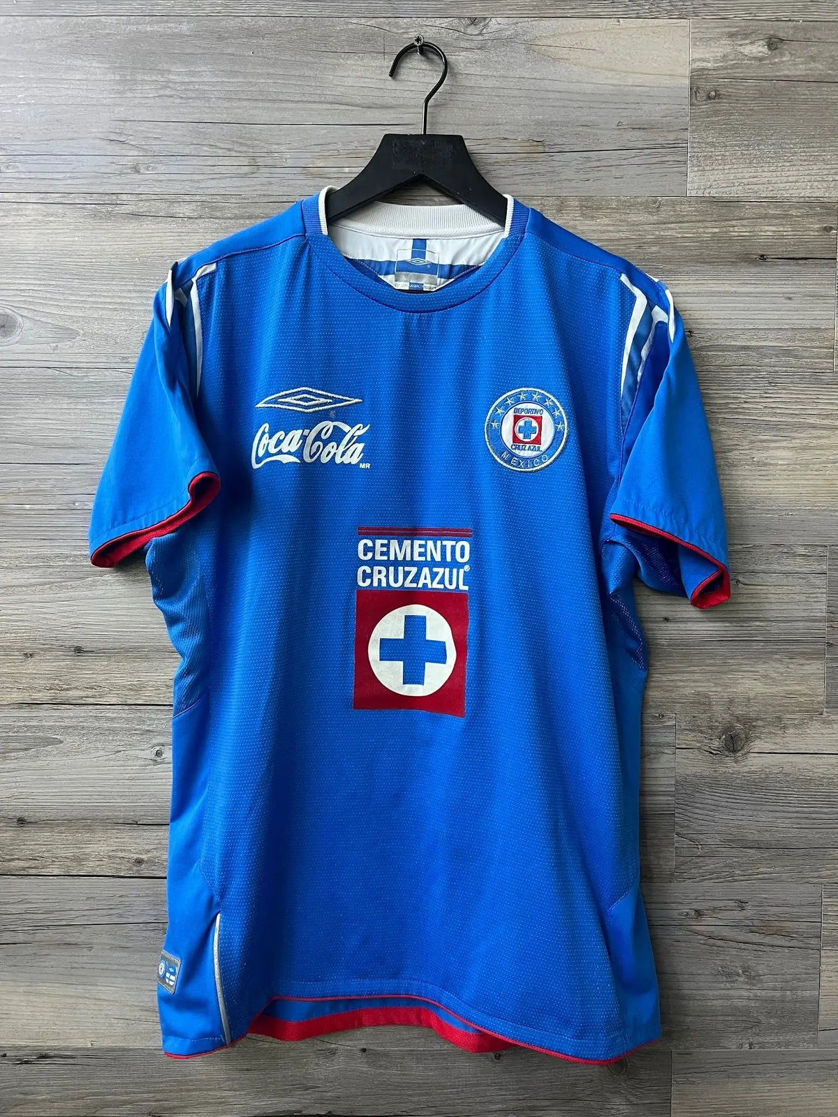 Umbro Cruz Azul 2004/05 Home Jersey – Blue/Red - STA Apparel - Cruz Azul