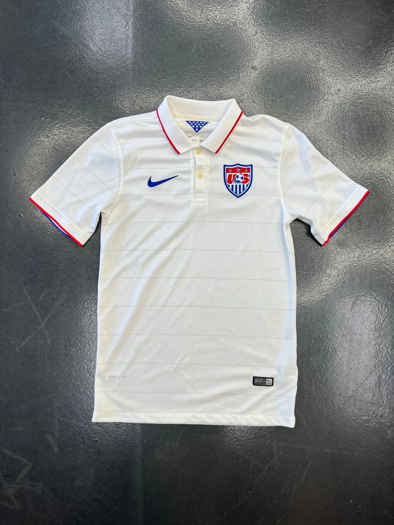 USA 2014 Home Jersey – Nike Dri - Fit – Classic White Polo - STA Apparel - USA