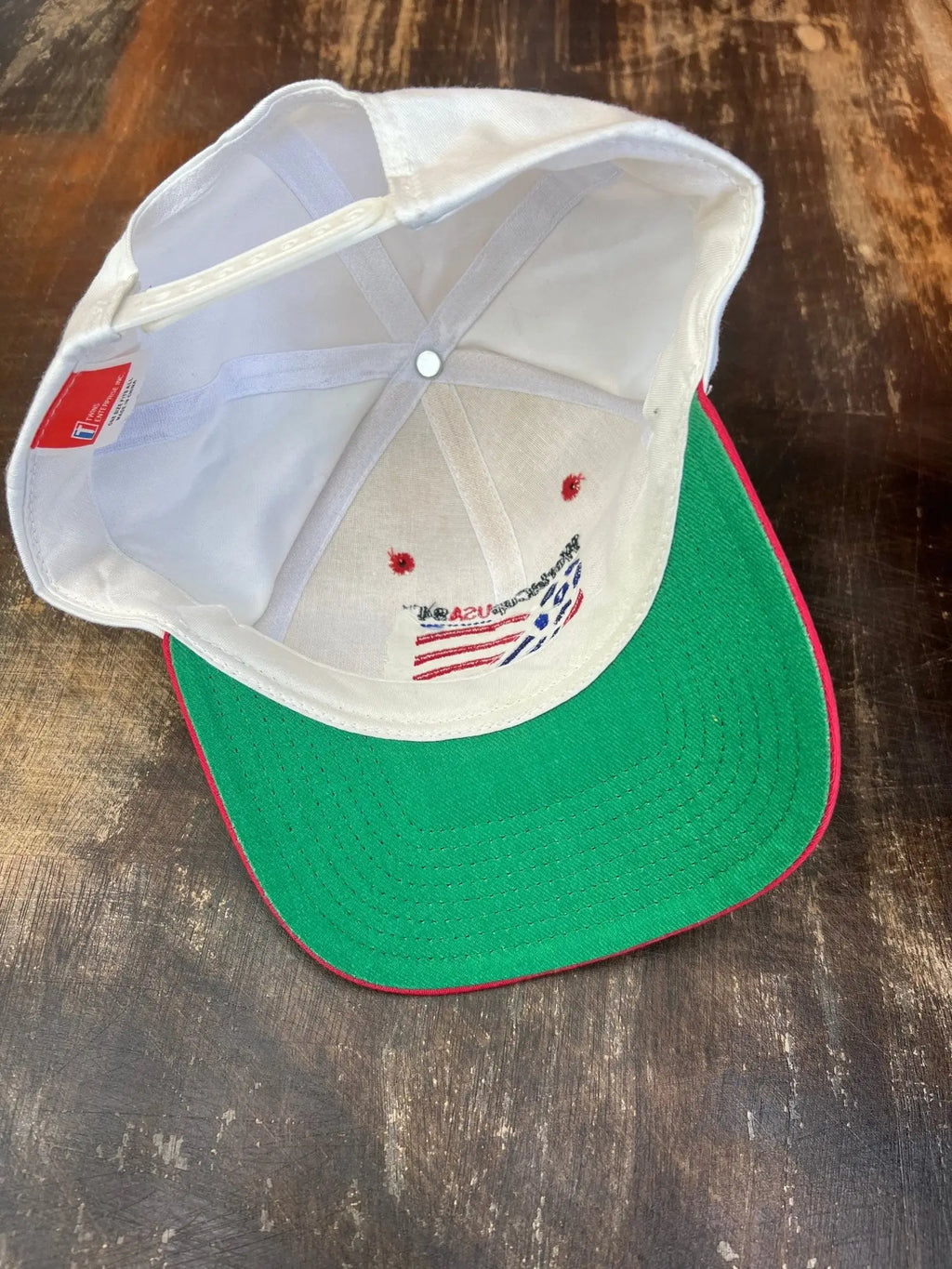 Vintage World Cup USA 94 Two - Tone Hat (Red/White) – 1994 Official Licensed - STA Apparel - World cup