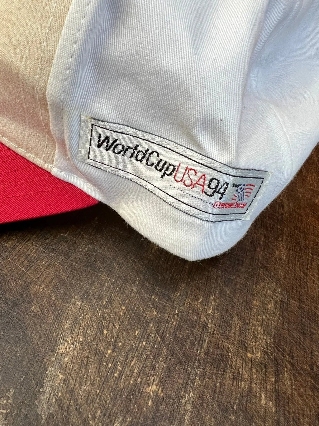 Vintage World Cup USA 94 Two - Tone Hat (Red/White) – 1994 Official Licensed - STA Apparel - World cup