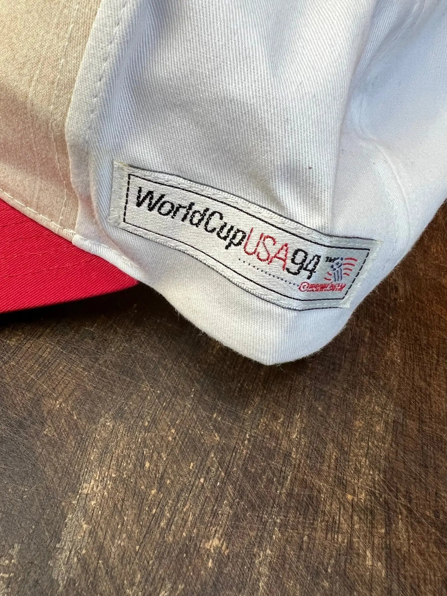 Vintage World Cup USA 94 Two - Tone Hat (Red/White) – 1994 Official Licensed - STA Apparel - World cup